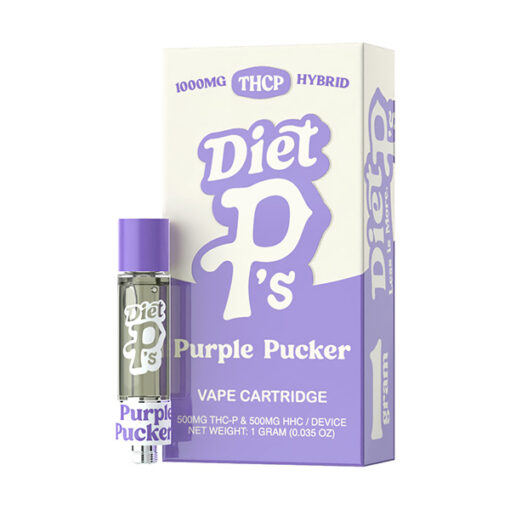 Diet P’s THC-P 510 vape Cartridge 1g Purple Pucker